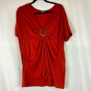 Double Take Orange Shirt Size 3X